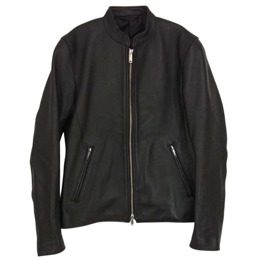 STUDIOUS ステュディオス 100550001 シープ レザー シングル ライダースジャケット ブラック系 1【中古】