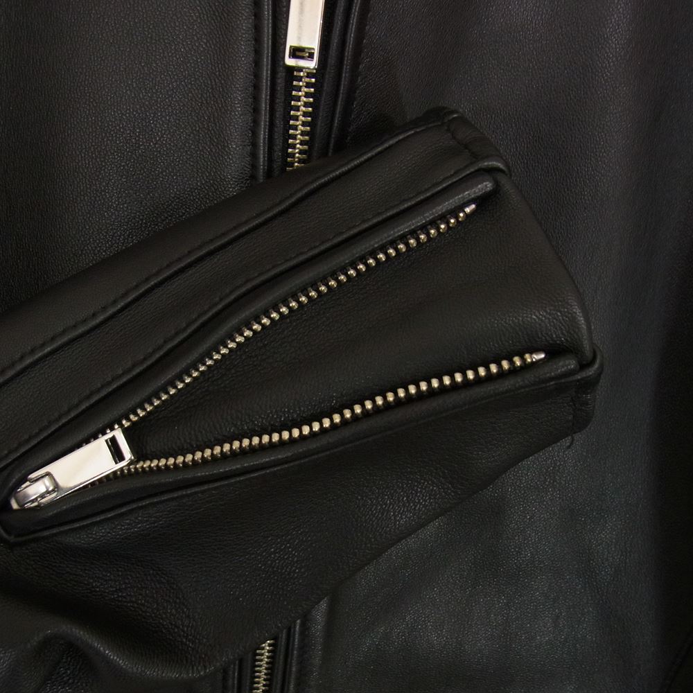 STUDIOUS ステュディオス 100550001 シープ レザー シングル ライダースジャケット ブラック系 1【中古】