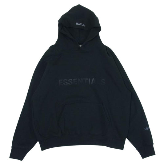 FEAR OF GOD フィアオブゴッド ESSENTIALS エッセンシャルズ フロントロゴ プルオーバ― パーカー フーディ ブラック系 M【中古】