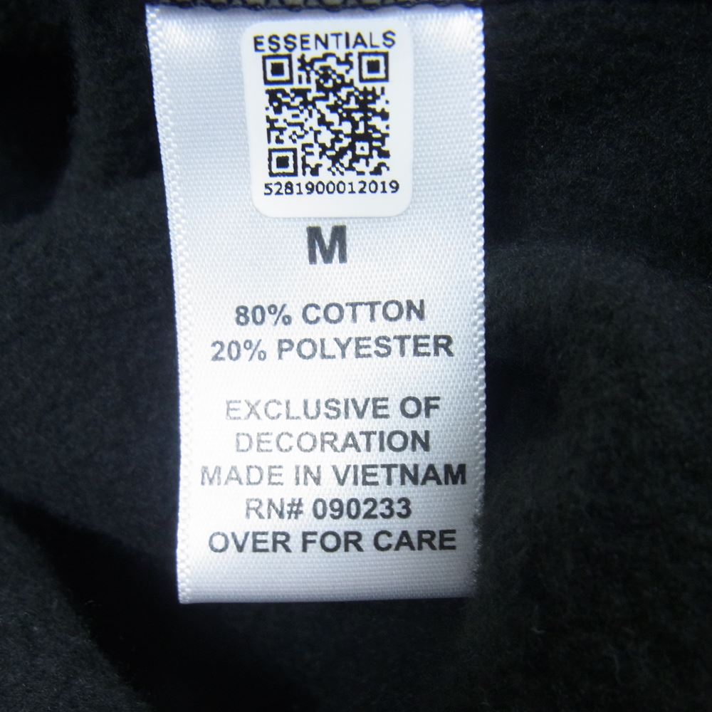 FEAR OF GOD フィアオブゴッド ESSENTIALS エッセンシャルズ フロントロゴ プルオーバ― パーカー フーディ ブラック系 M【中古】