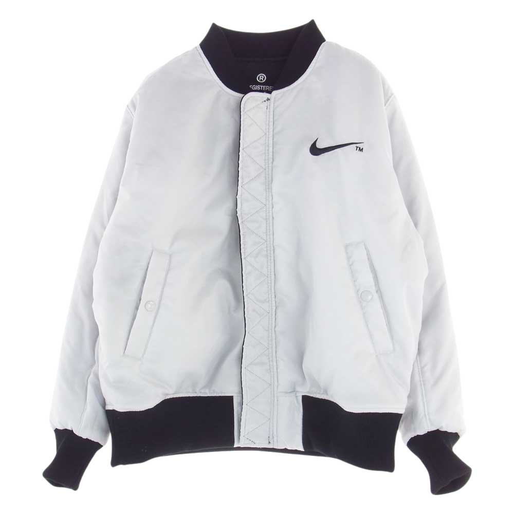 NIKE ナイキ DD6056-010 AS M NSW SYNFL SWOOSH BOMBER ロゴ スウッシュ リバーシブル ボンバー ジャケット オフホワイト系 XL【中古】