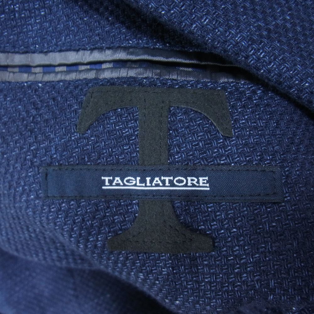 タリアトーレ 国内正規品 イタリア製 1SMC20K 麻 リネン メタルボタン テーラードジャケット ネイビー系 44/7 R【中古】