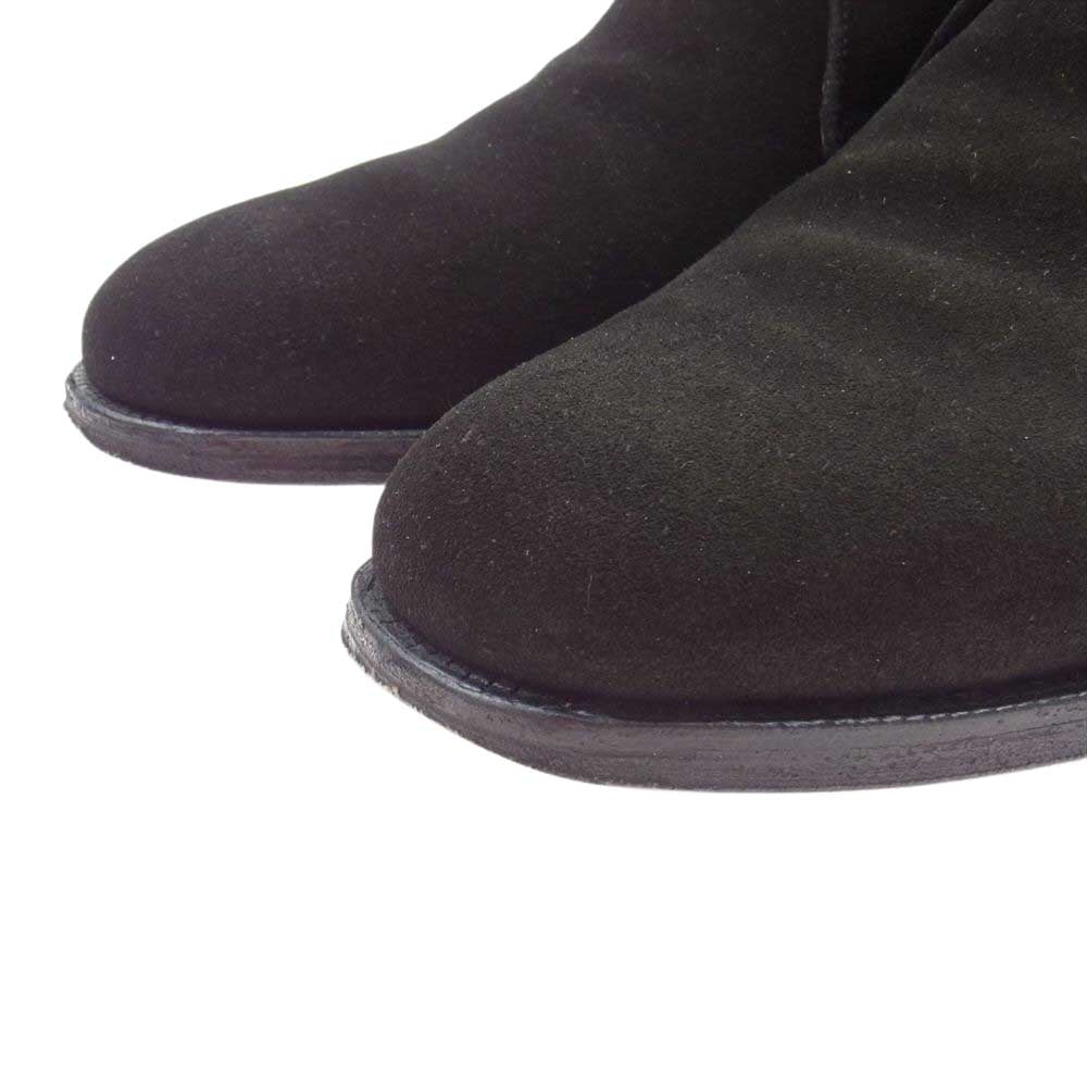CROCKETT&JONES クロケットアンドジョーンズ 英国製 1645-3015-01 CHERTSEY チャートシー スエードレザー チャッカブーツ ブラック系 7E【中古】