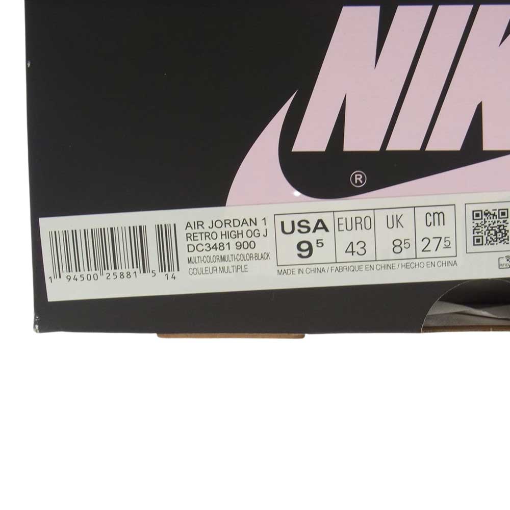 NIKE ナイキ DC3481 900  J.Balvin AIR JORDAN 1 RETRO HIGH OG J J・バルヴィン エアジョーダン マルチカラー スニーカー マルチカラー系 27.5cm【新古品】【未使用】【中古】
