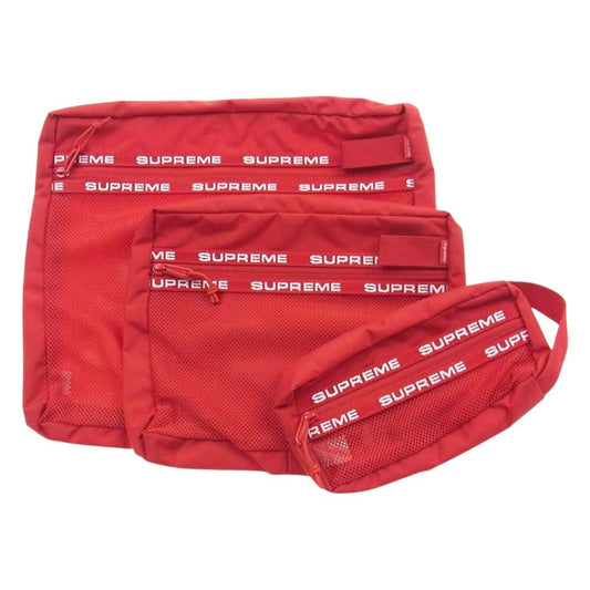 Supreme シュプリーム 22AW  Organizer Pouch Set オーガナイザーポーチセット バッグ  レッド系【中古】