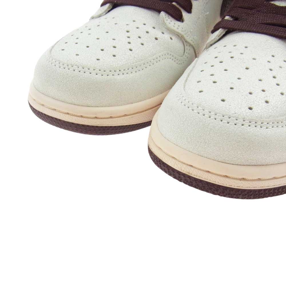 NIKE ナイキ DO7097 100 ×A MA MANIERE AIR JORDAN 1 RETRO HIGH OG SP アマ マニエール エアジョーダン1 ハイカットスニーカー ホワイト系 エンジ系 28.5cm【極上美品】【中古】
