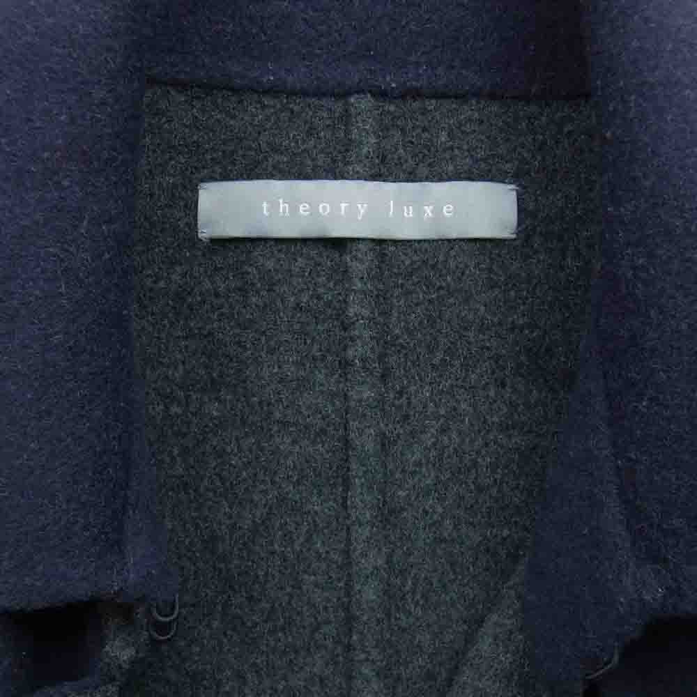 theory セオリー 03-7409610-890-038 luxe リュクス NOTION JOSETTE.N ウール100% ダブルフェイス ロング ベルテッド コート ダークネイビー系 38【中古】