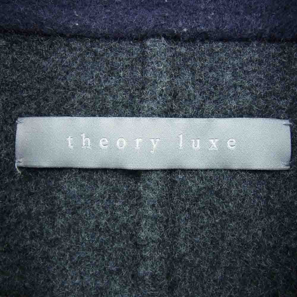 theory セオリー 03-7409610-890-038 luxe リュクス NOTION JOSETTE.N ウール100% ダブルフェイス ロング ベルテッド コート ダークネイビー系 38【中古】