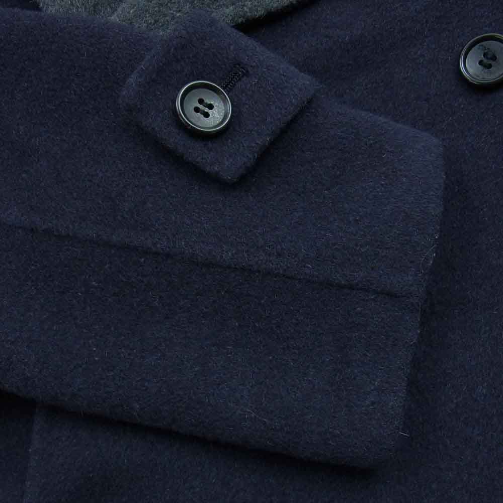 theory セオリー 03-7409610-890-038 luxe リュクス NOTION JOSETTE.N ウール100% ダブルフェイス ロング ベルテッド コート ダークネイビー系 38【中古】