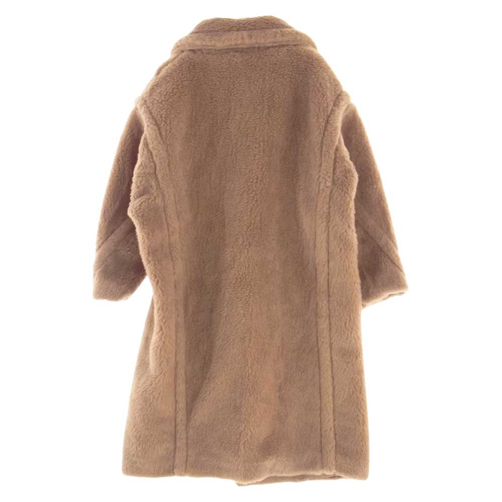 MAX MARA マックスマーラ 101613196 イタリア製 TEDDY BEAR テディベア キャメル ファー ボア ロングコート ブラウン系 XS【美品】【中古】