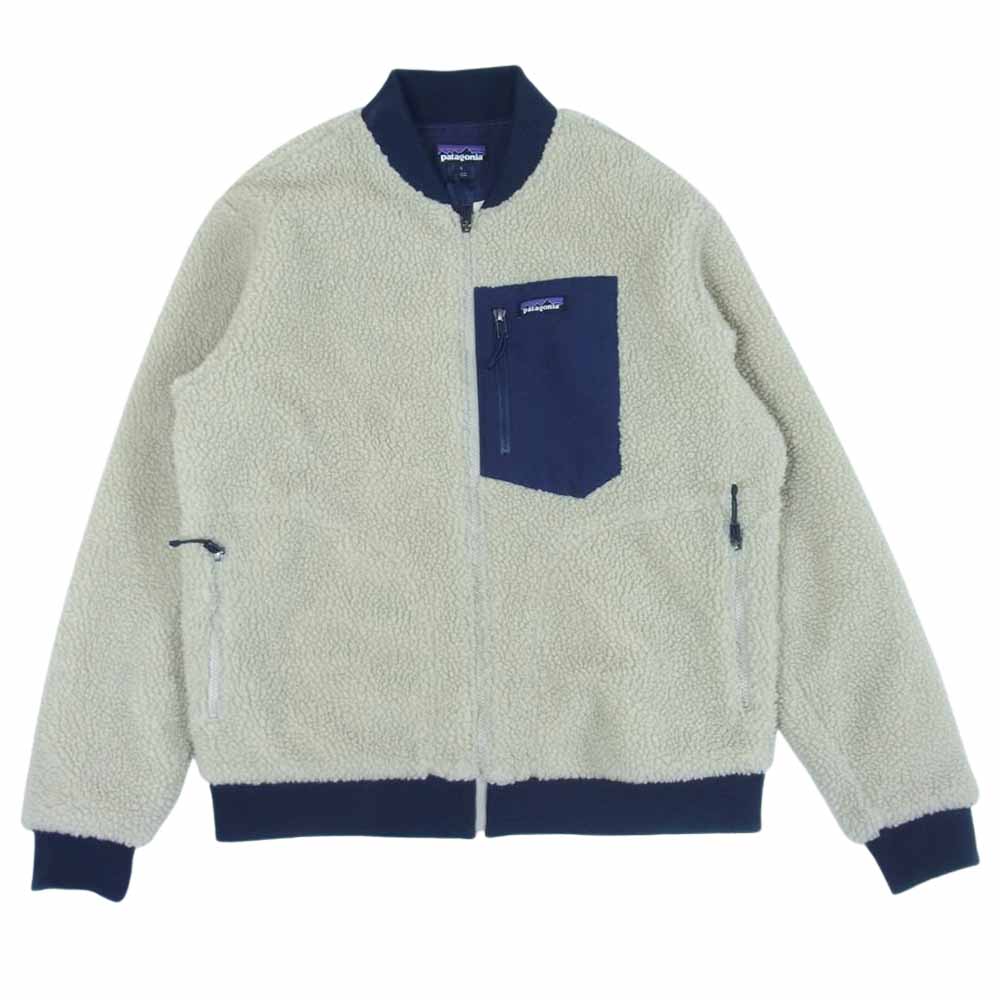 patagonia パタゴニア 22830FA20 RETRO-X BOMBER JACKET レトロ X フリース ジャケット オフホワイト系 L【中古】