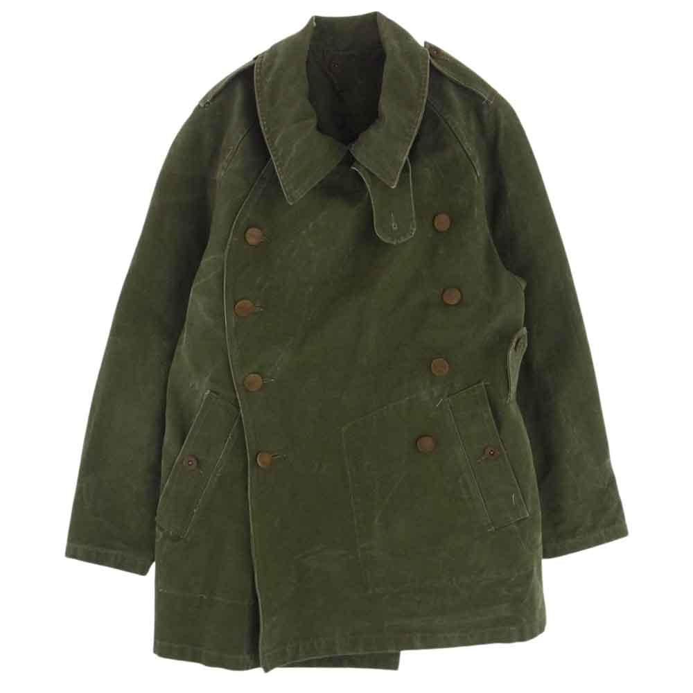 フランス軍 ヴィンテージ 初期 1stタイプ M38 バンブーボタン モーター サイクル ジャケット モスグリーン系【中古】