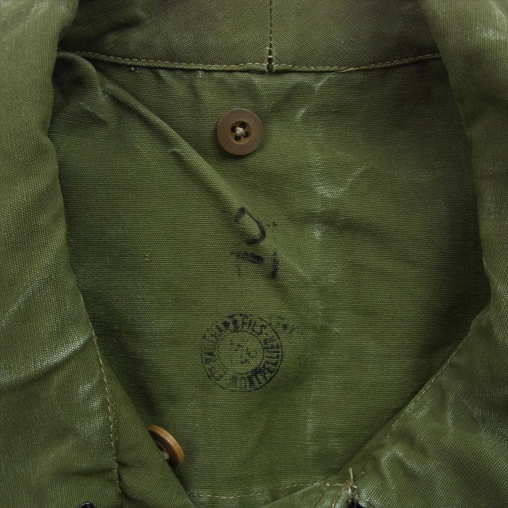 フランス軍 ヴィンテージ 初期 1stタイプ M38 バンブーボタン モーター サイクル ジャケット モスグリーン系【中古】