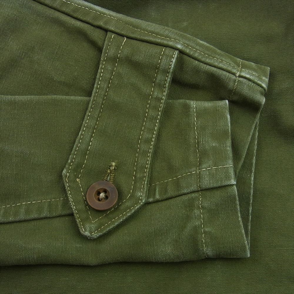 フランス軍 ヴィンテージ 初期 1stタイプ M38 バンブーボタン モーター サイクル ジャケット モスグリーン系【中古】