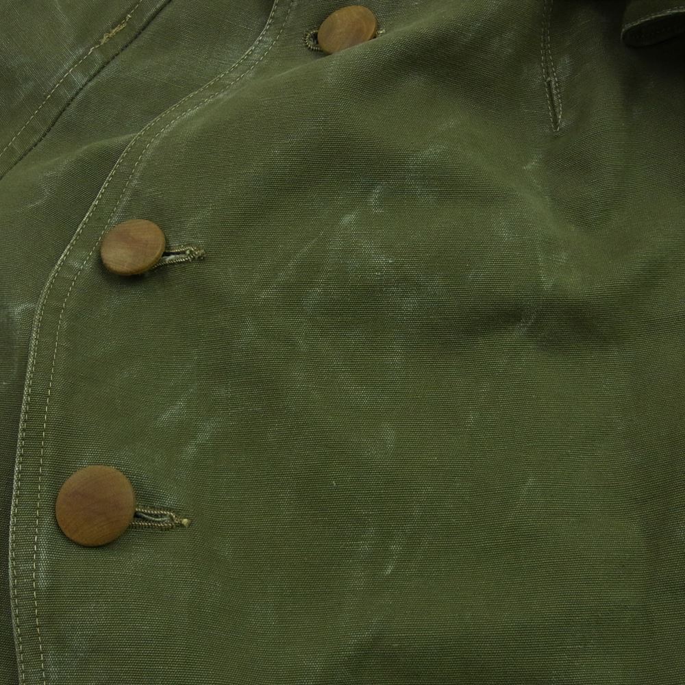 フランス軍 ヴィンテージ 初期 1stタイプ M38 バンブーボタン モーター サイクル ジャケット モスグリーン系【中古】