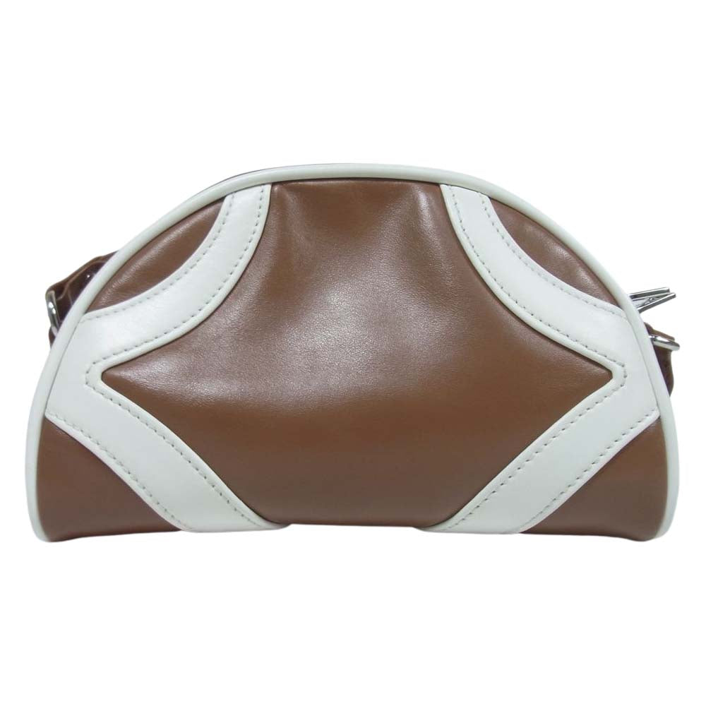 PRADA プラダ 1BH140 2way ボウリング バッグ ブラウン系【中古】