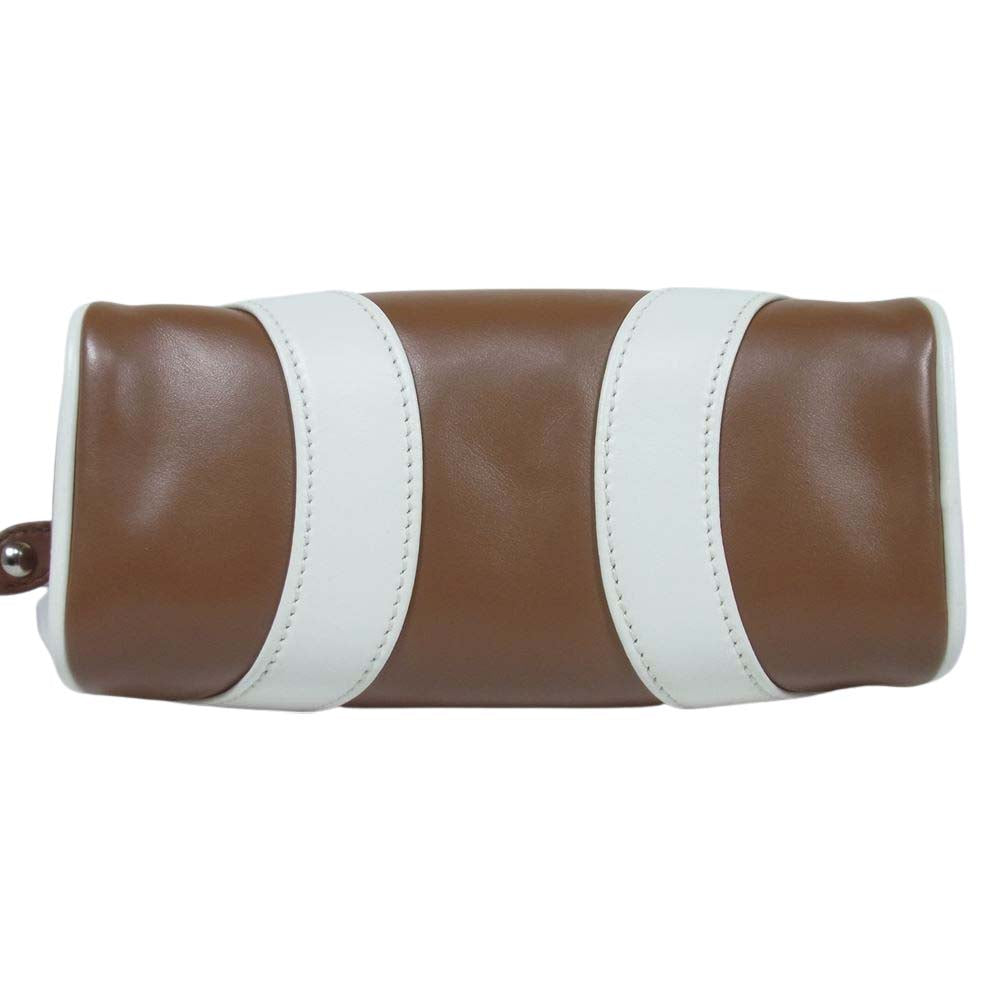 PRADA プラダ 1BH140 2way ボウリング バッグ ブラウン系【中古】