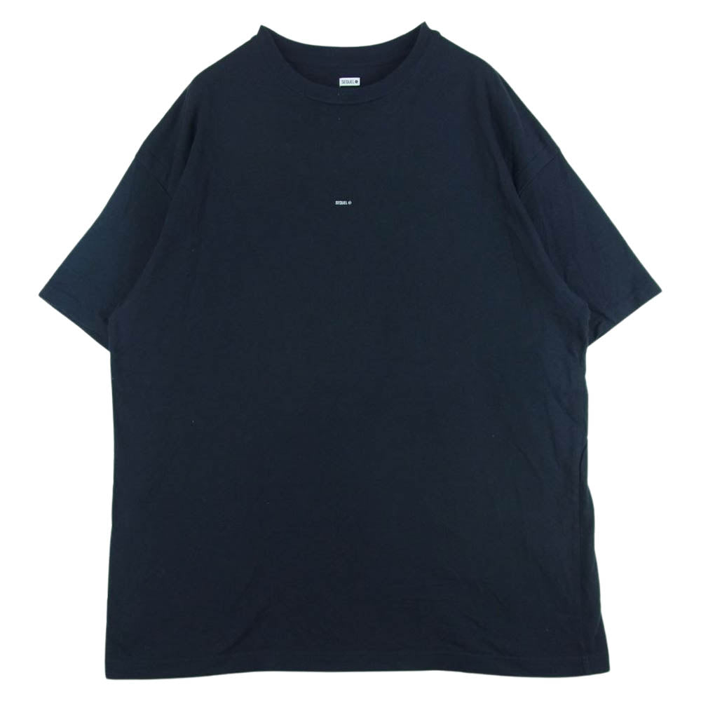 シークエル fragment design フラグメント スモール ロゴプリント クルーネック 半袖 Tシャツ ダークネイビー系 XL【中古】