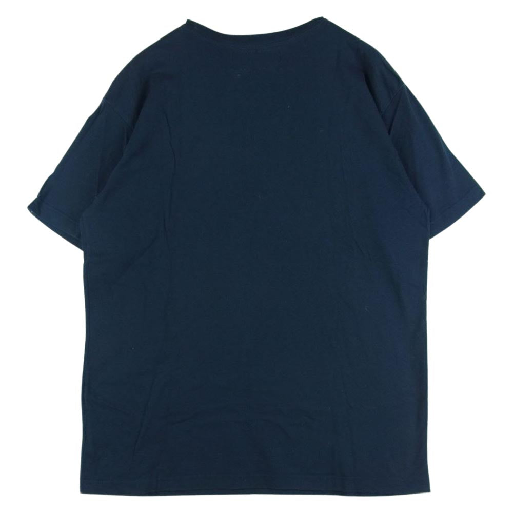 CHALLENGER チャレンジャー CLG-TS 018-17 EM FISH LOGO TEE フィッシュ ボーン ロゴ刺繍 クルーネック 半袖 Tシャツ ネイビー系 L【中古】