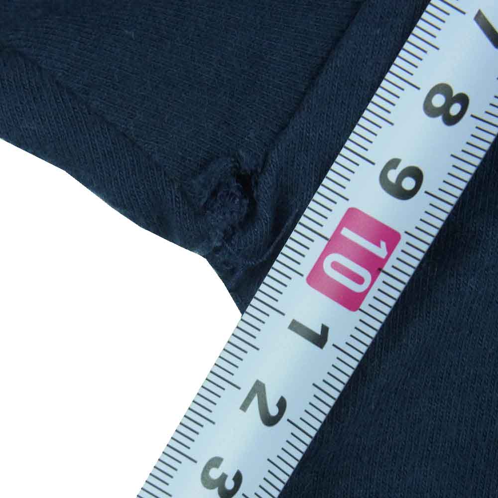 CHALLENGER チャレンジャー CLG-TS 018-17 EM FISH LOGO TEE フィッシュ ボーン ロゴ刺繍 クルーネック 半袖 Tシャツ ネイビー系 L【中古】