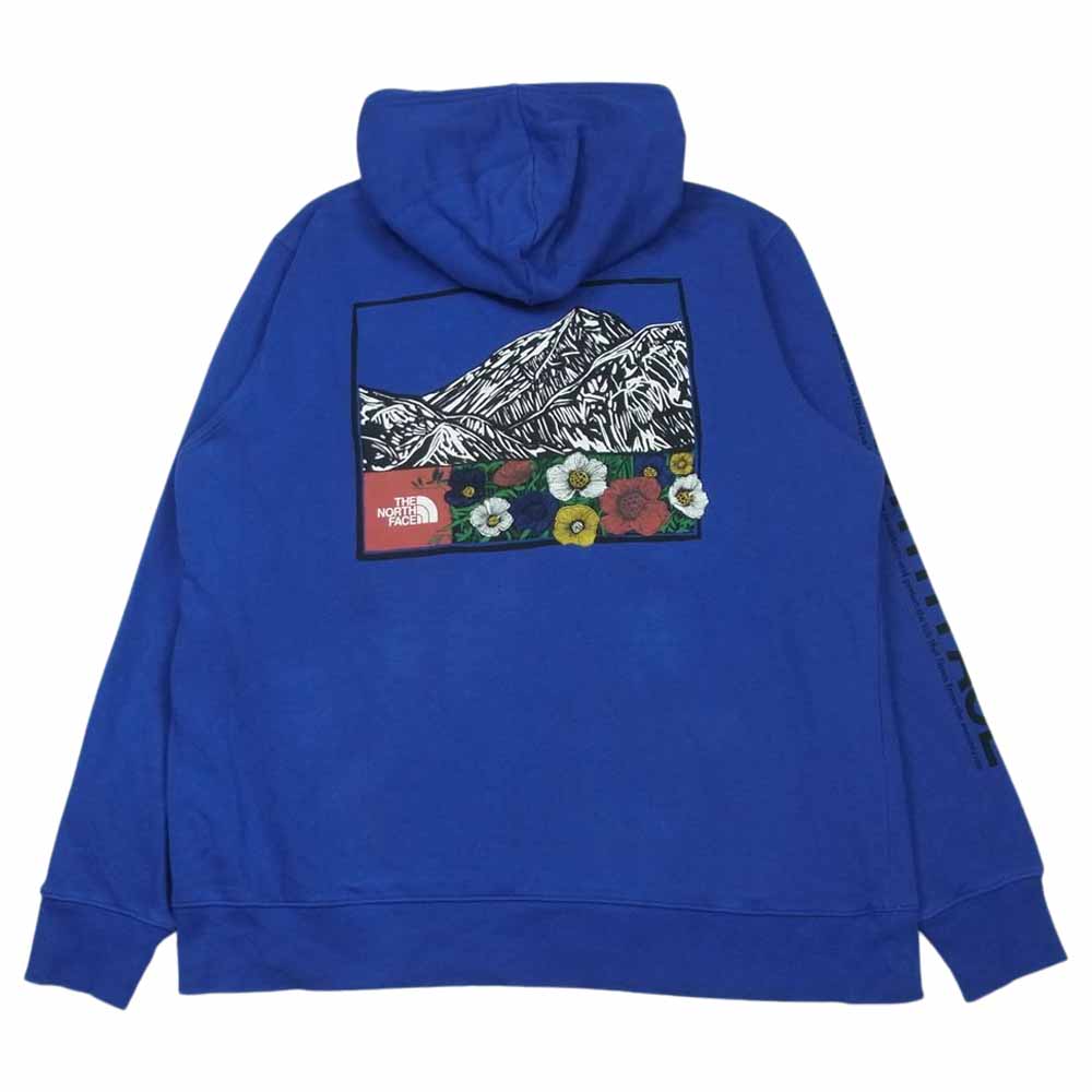 THE NORTH FACE ノースフェイス 20SS NT02033R ロゴパッチ ヒマラヤンソース プルオーバー フーディー パーカー ブルー系 L【中古】
