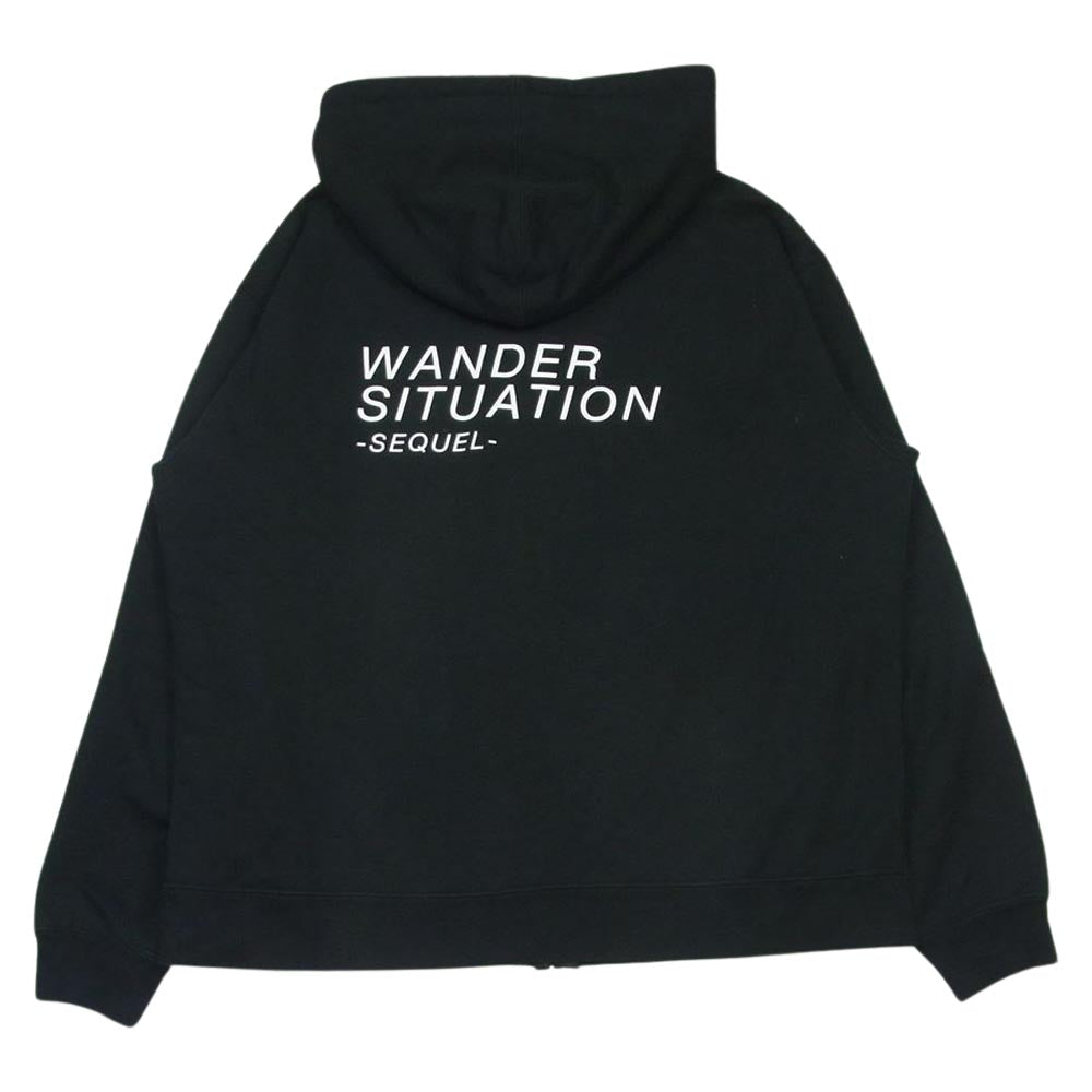 シークエル POP BY JUN 限定 ZIP HOODIE フルジップ ジップアップ スウェット パーカー フーディ ブラック系 XL【中古】