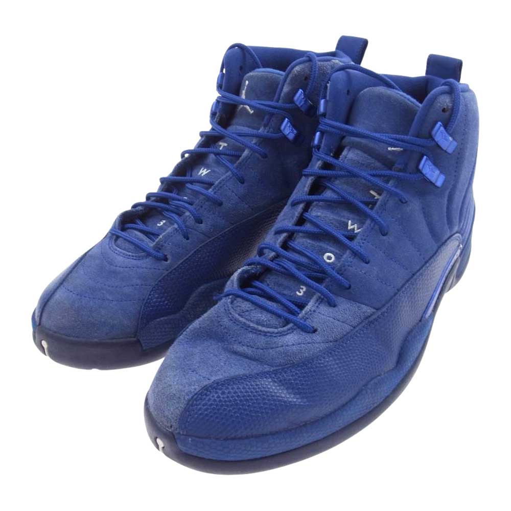 NIKE ナイキ 130690-400 AIR JORDAN 12 RETRO DEEP ROYAL AJ12 エアジョーダン 12 レトロ ディープロイヤル スニーカー ネイビー系 29cm【中古】