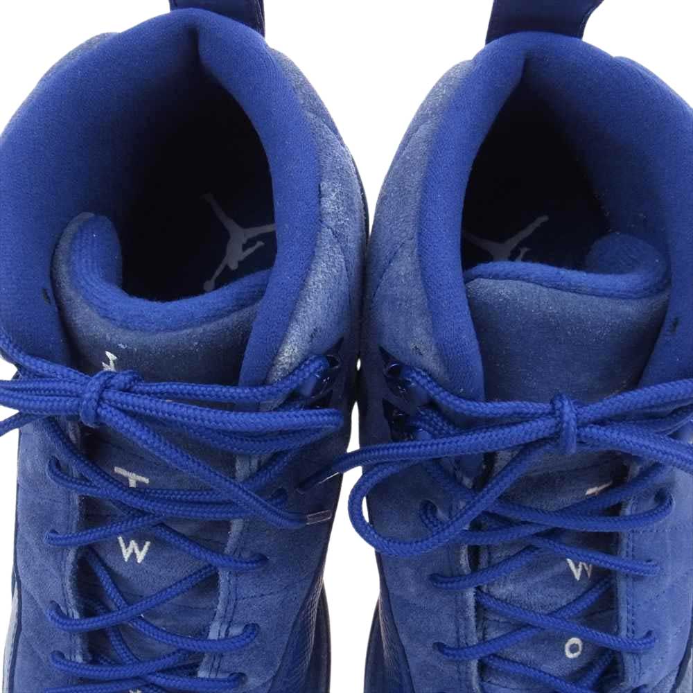 NIKE ナイキ 130690-400 AIR JORDAN 12 RETRO DEEP ROYAL AJ12 エアジョーダン 12 レトロ ディープロイヤル スニーカー ネイビー系 29cm【中古】