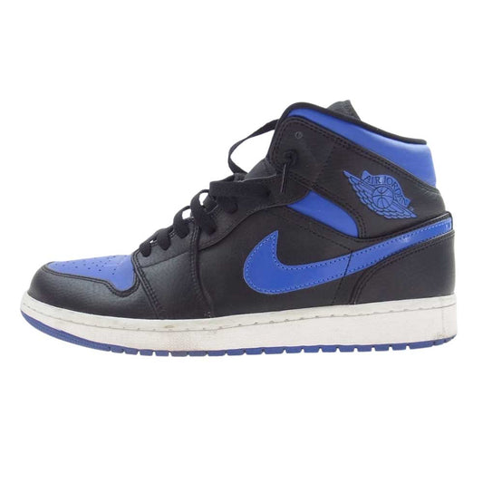 NIKE ナイキ 554724-068 AIR JORDAN 1 AJ1 MID HYPER ROYAL エアジョーダン ミッド ハイパーロイヤル スニーカー ブルー系 28.0cm【中古】
