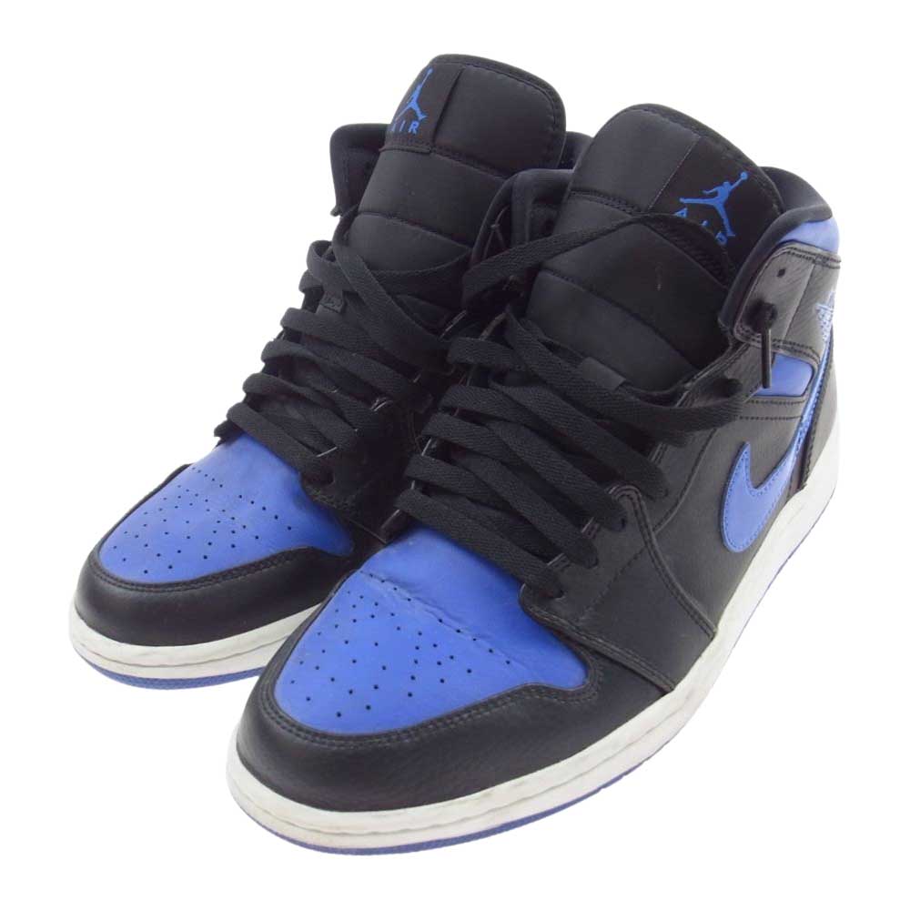 NIKE ナイキ 554724-068 AIR JORDAN 1 AJ1 MID HYPER ROYAL エアジョーダン ミッド ハイパーロイヤル スニーカー ブルー系 28.0cm【中古】