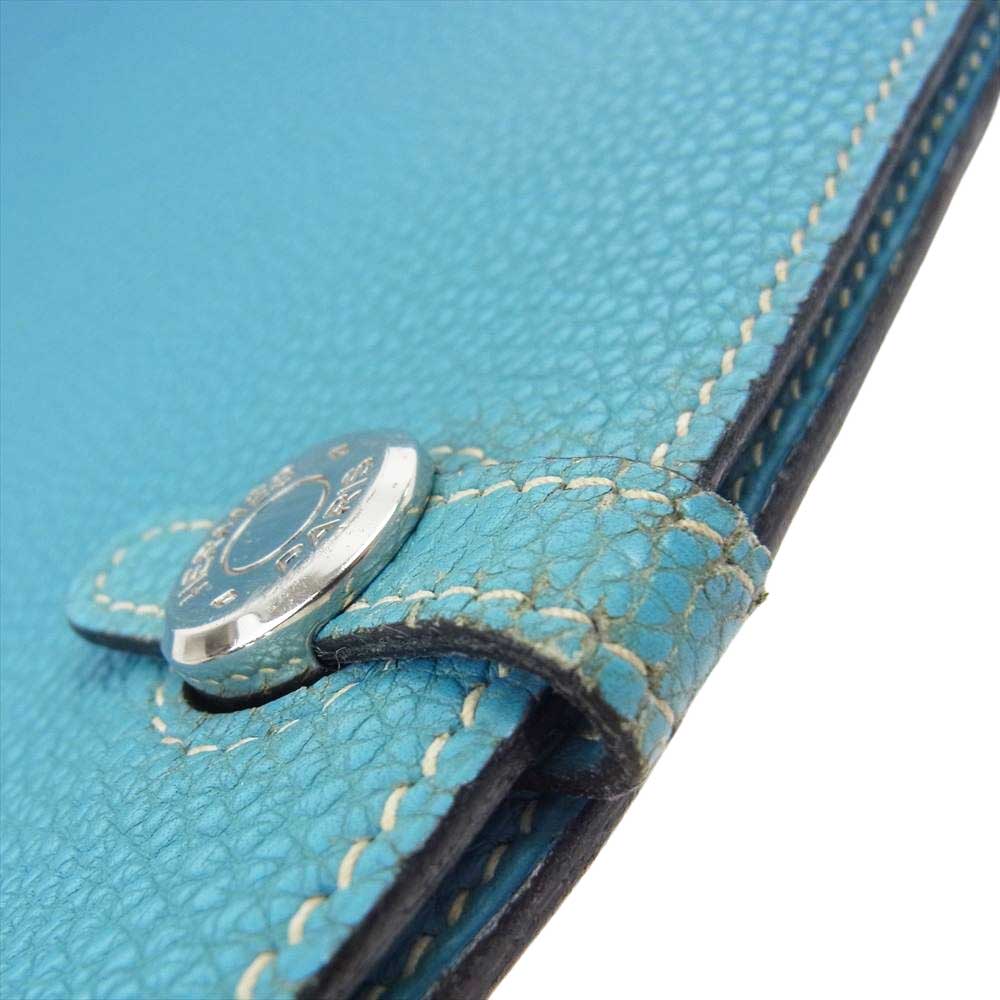 HERMES エルメス □G刻印 ドゴンミーティング トゴ クラッチバッグ ドキュメントケース ライトブルー系【中古】