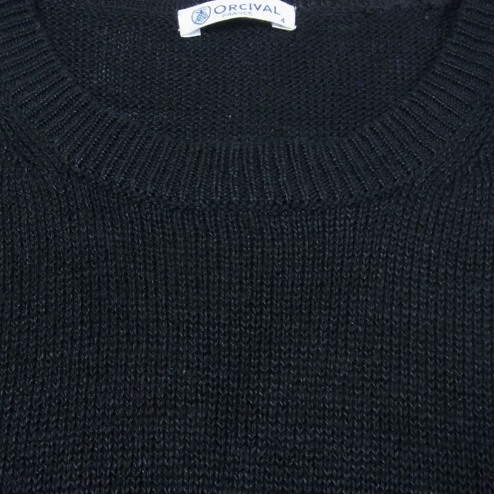 ORCIVAL オーシバル 19S-NS-001 リネン ニット ベスト ブラック系【中古】