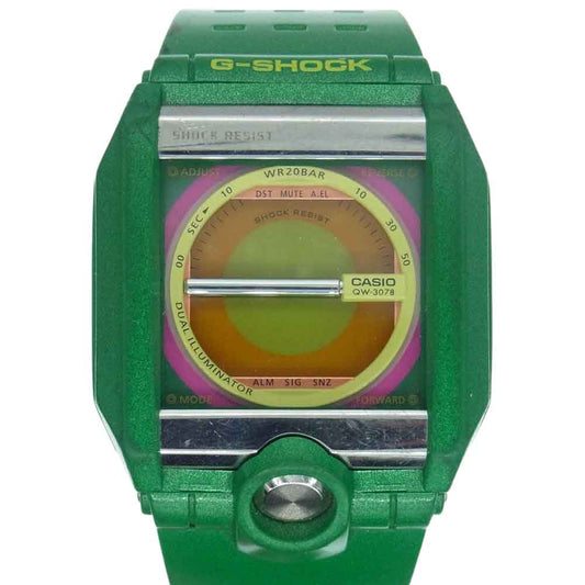 G-SHOCK ジーショック G-8100D-3DR アドバンスドデザイン 8100シリーズ スクエアフェイス デジタル クォーツ 時計 グリーン系【中古】