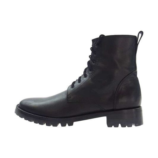 SHELLAC シェラック 1355907001 カウレザー サイドジップ レースアップ ブーツ ブラック系 42【中古】