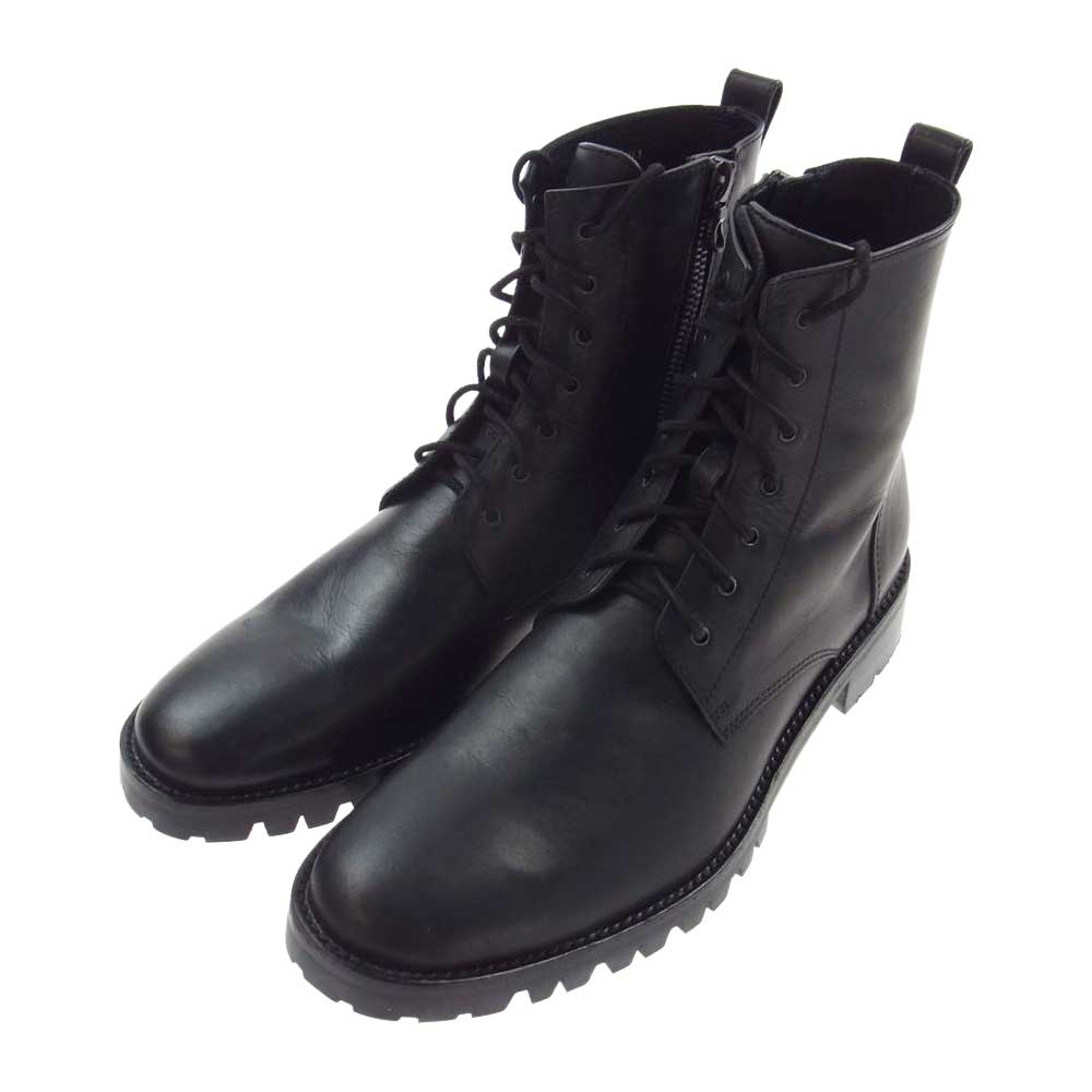 SHELLAC シェラック 1355907001 カウレザー サイドジップ レースアップ ブーツ ブラック系 42【中古】