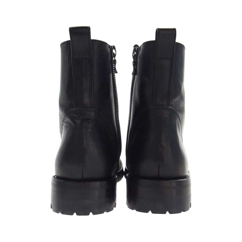 SHELLAC シェラック 1355907001 カウレザー サイドジップ レースアップ ブーツ ブラック系 42【中古】