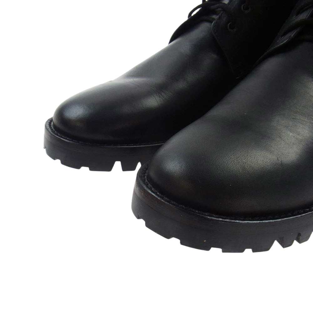 SHELLAC シェラック 1355907001 カウレザー サイドジップ レースアップ ブーツ ブラック系 42【中古】