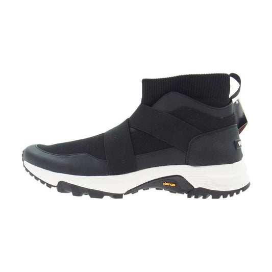 1piu1uguale3 ウノピュウノウグァーレトレ USX-802 RELAX リラックス ニット ハイカット ソックス スニーカー ブラック系 28cm【極上美品】【中古】