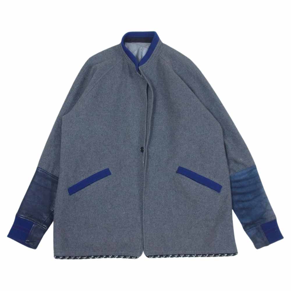 シャンティ 1stモデル 袖切替 メルトンウール スタジャン グレー系 L【中古】