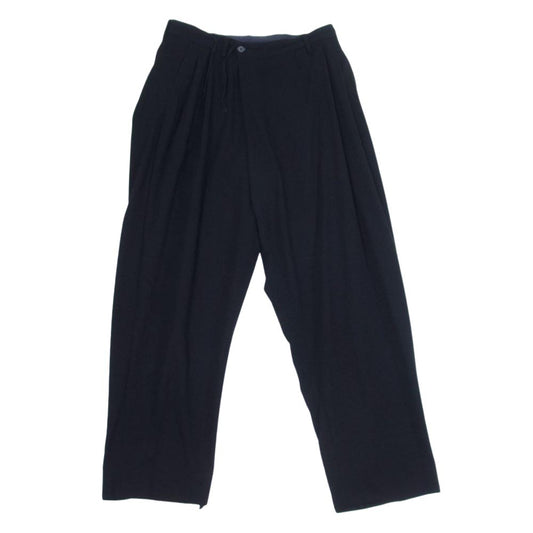 MIHARA YASUHIRO ミハラヤスヒロ 31042141 2タック ウール ラップ スラックス パンツ ブラック系 L【中古】