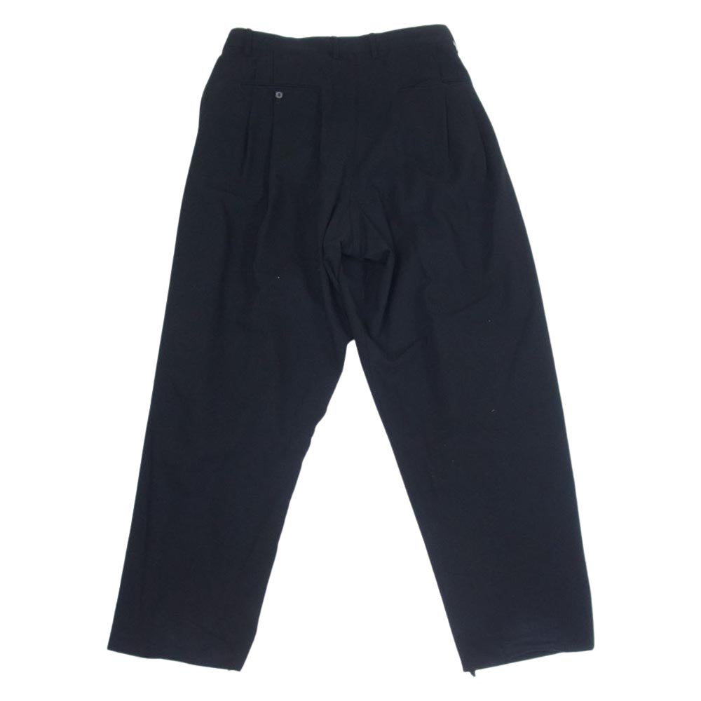 MIHARA YASUHIRO ミハラヤスヒロ 31042141 2タック ウール ラップ スラックス パンツ ブラック系 L【中古】