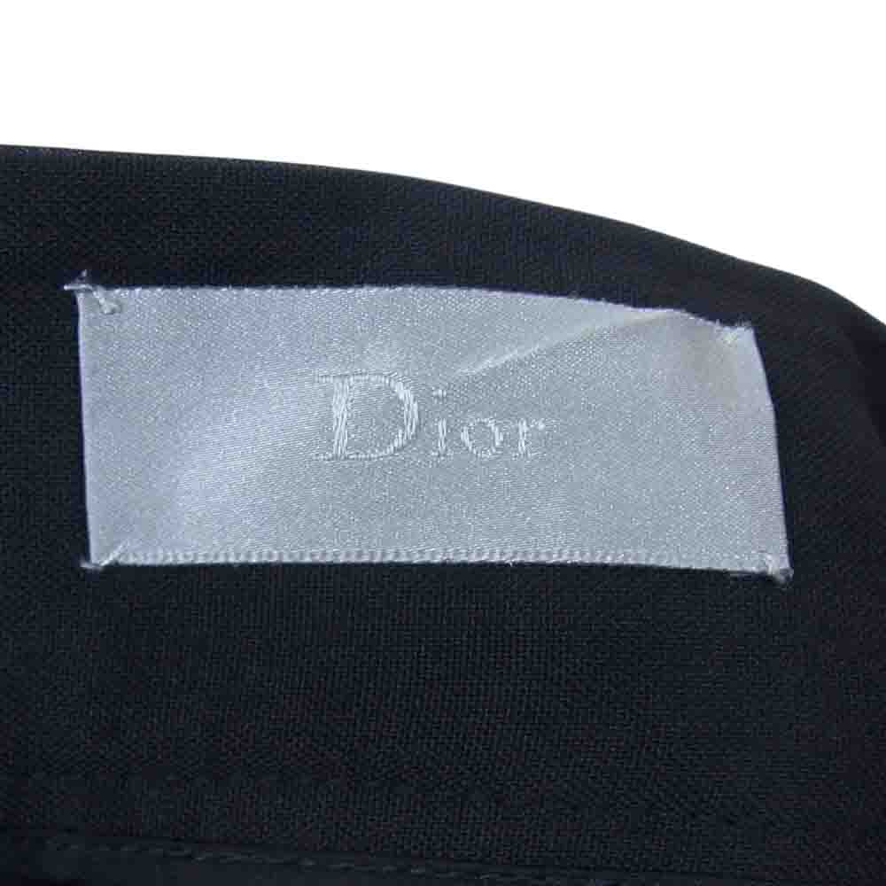 DIOR HOMME ディオールオム 09AW 9H3113190687 2タック テーパード スラックスパンツ ブラック系 48【中古】