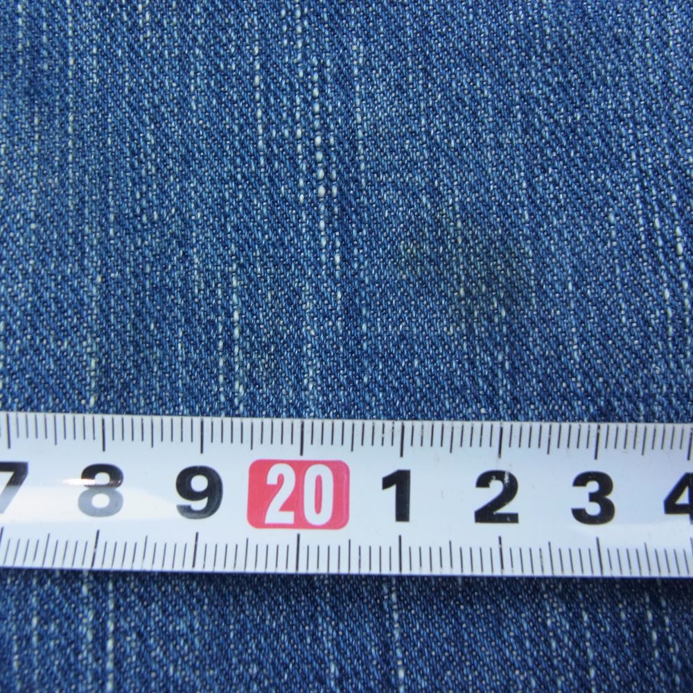 NUMBER(N)INE ナンバーナイン 03AW カート期  ダメージ加工 ペイズリー ベロア パッチワーク デニム パンツ インディゴブルー系 4【中古】