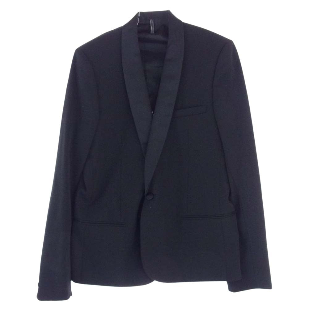 DIOR HOMME ディオールオム 05SS 5EH2025624 ウルフ刺繍 スモーキング チューブ ジャケット ブラック系 50【中古】