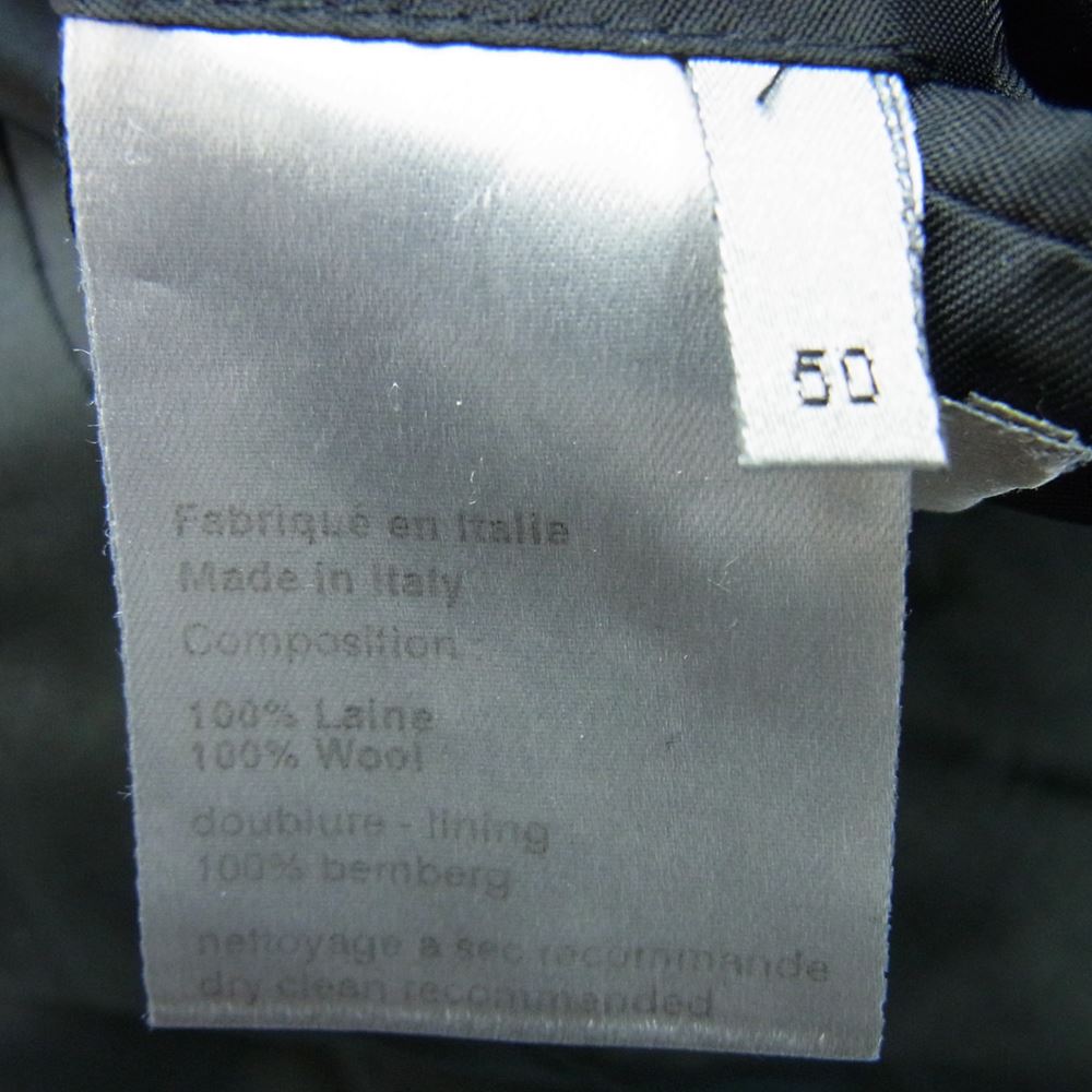 DIOR HOMME ディオールオム 05SS 5EH2025624 ウルフ刺繍 スモーキング チューブ ジャケット ブラック系 50【中古】