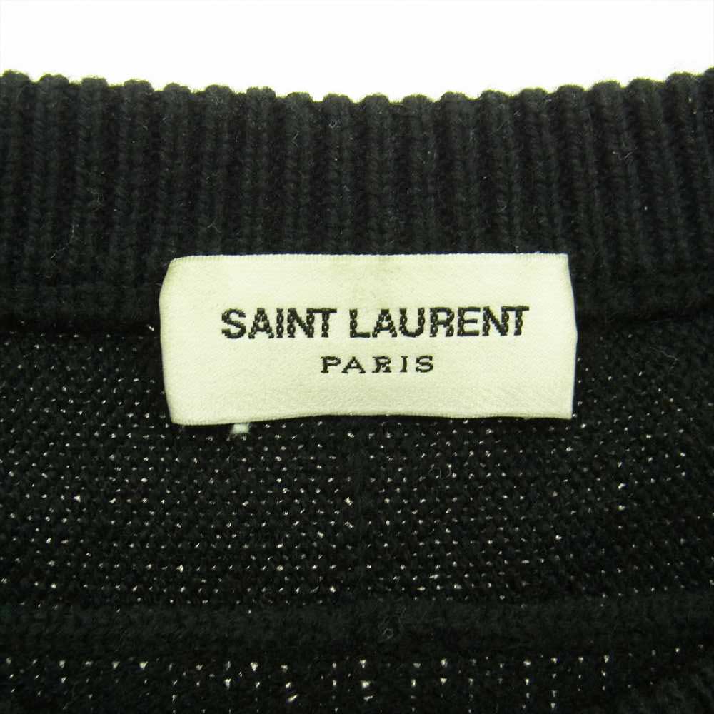 SAINT LAURENT サンローラン 392608 Y1JL1 Crewneck Elbow Patch Sweater カシミヤ エルボーパッチ クルーネックニット セーター ■■■■■■■■■カラーカテゴリ S【中古】