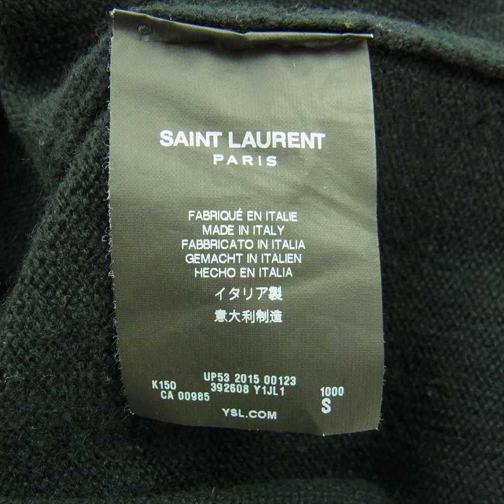 SAINT LAURENT サンローラン 392608 Y1JL1 Crewneck Elbow Patch Sweater カシミヤ エルボーパッチ クルーネックニット セーター ■■■■■■■■■カラーカテゴリ S【中古】