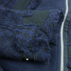 Sacai サカイ 19-04595 Wool Tweed Jacket ウール ツイード ハイブリッド ドッキング レイヤード ライダース ジャケット  ネイビー系 2【中古】