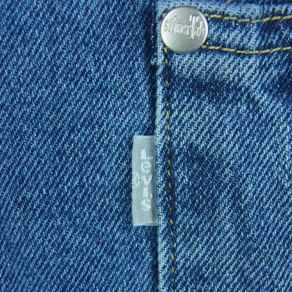 Levi's リーバイス A3404 SILVERTAB シルバータブ DENIM OVER SIZE ONE POCKET SHIRT デニム オーバー サイズ ワン ポケット 長袖 シャツ インディゴブルー系 M【美品】【中古】