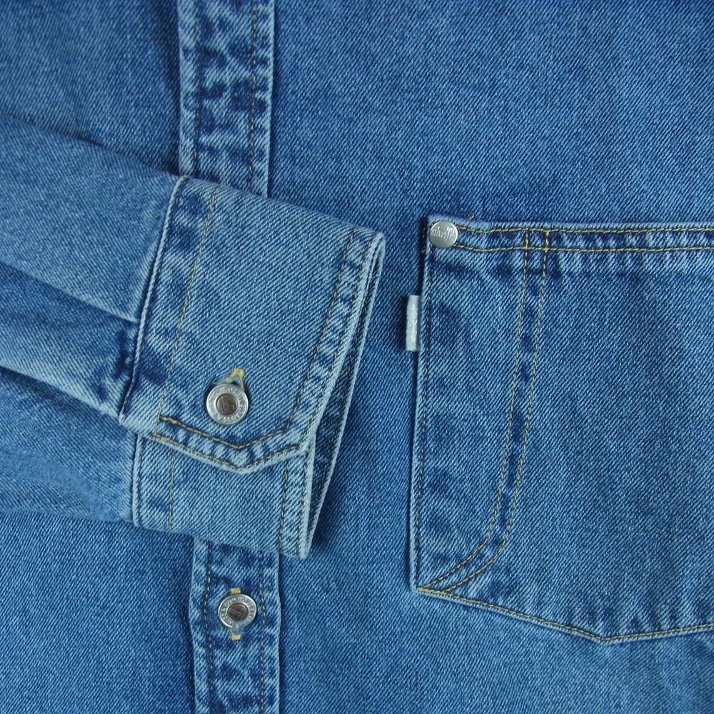 Levi's リーバイス A3404 SILVERTAB シルバータブ DENIM OVER SIZE ONE POCKET SHIRT デニム オーバー サイズ ワン ポケット 長袖 シャツ インディゴブルー系 M【美品】【中古】